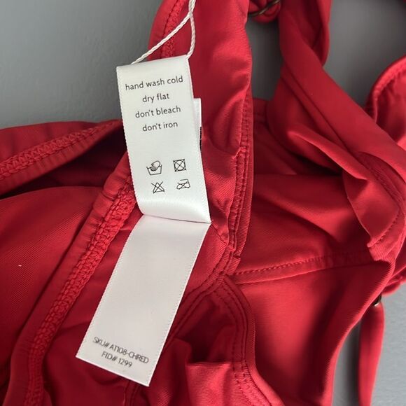 NWT Andie Swim The Belize Top in Flat Cherry Red Size L - Picture 7 of 10